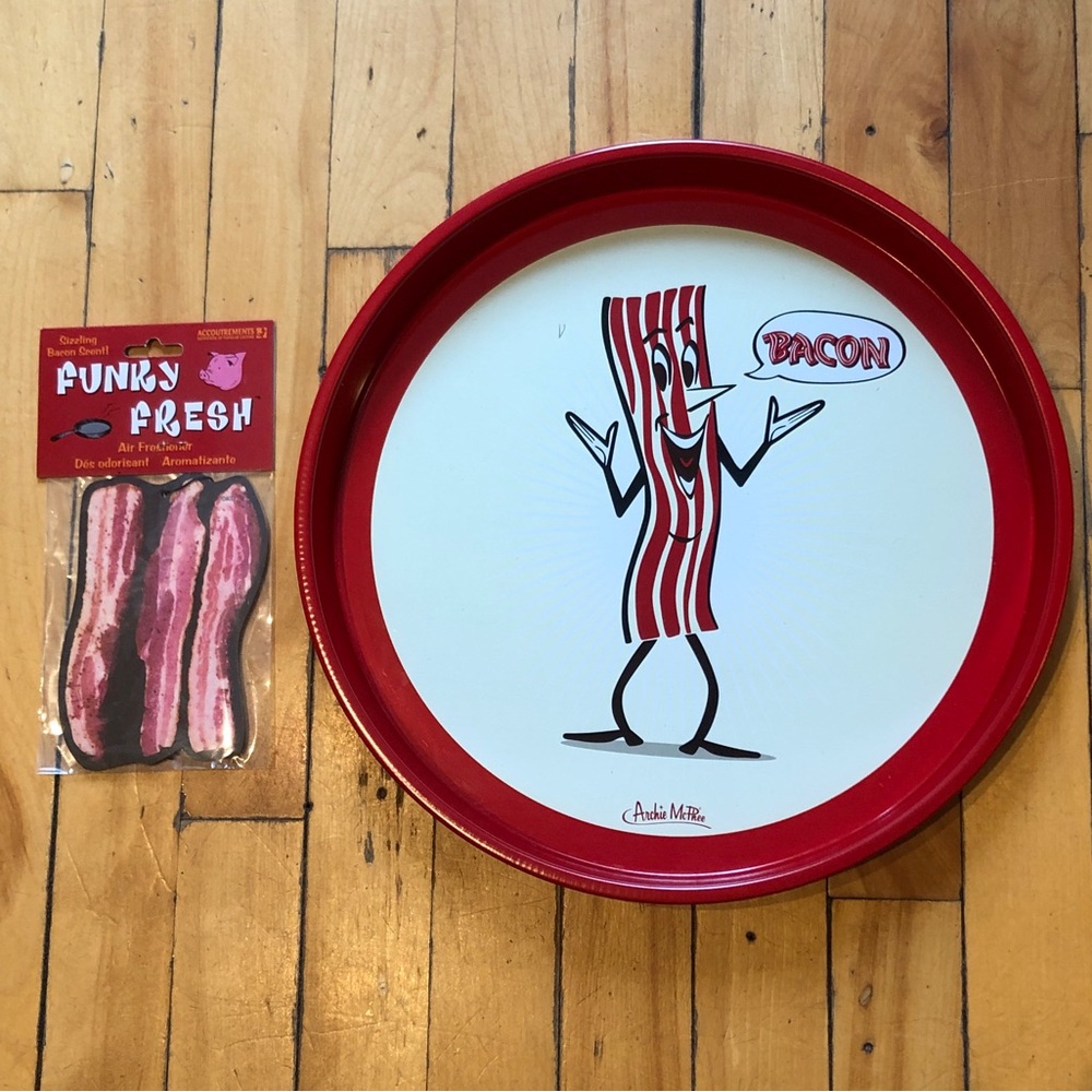 Retro Mr Bacon Serving Tray and Air Freshener by Archie McPhee
